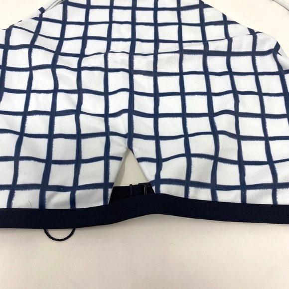 Tavik Womens Rylan Halter Swim TOP ONLY Grid Print Crossback High Neck Sz Medium - Picture 4 of 8